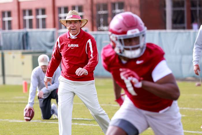 Nick Saban, Alabama Football Practice - March 20, 2023